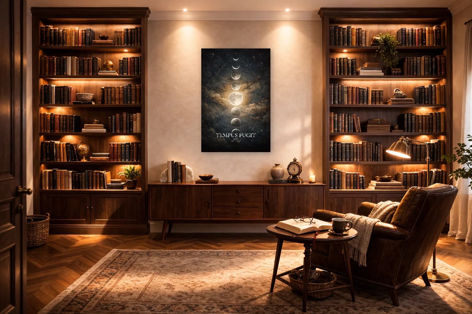 Tempus Fugit - Méditation Stoïcienne sur le Temps - Art Mural Stoïcien - Room Scene 3