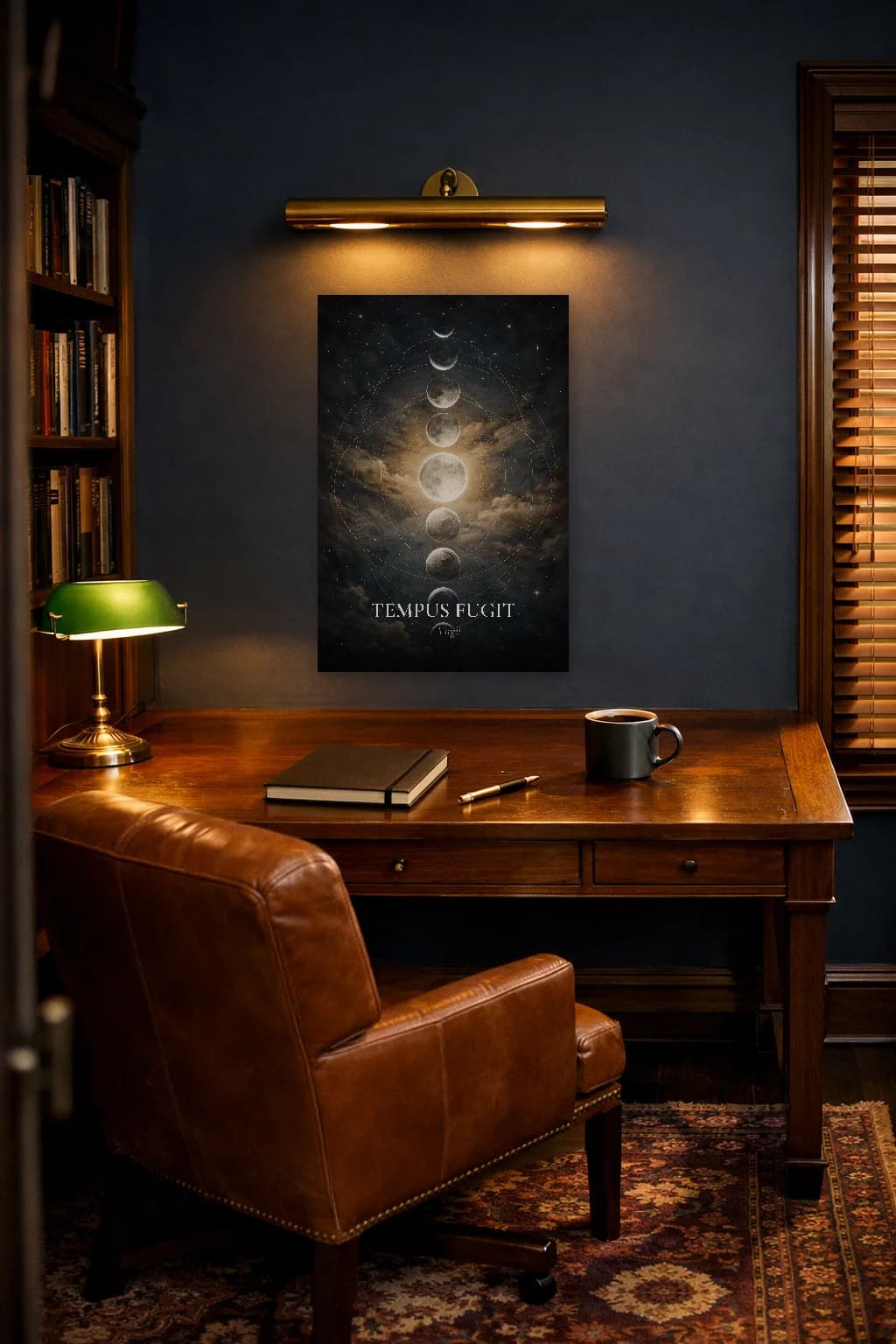 Tempus Fugit - Méditation Stoïcienne sur le Temps - Art Mural Stoïcien - Room Scene 5