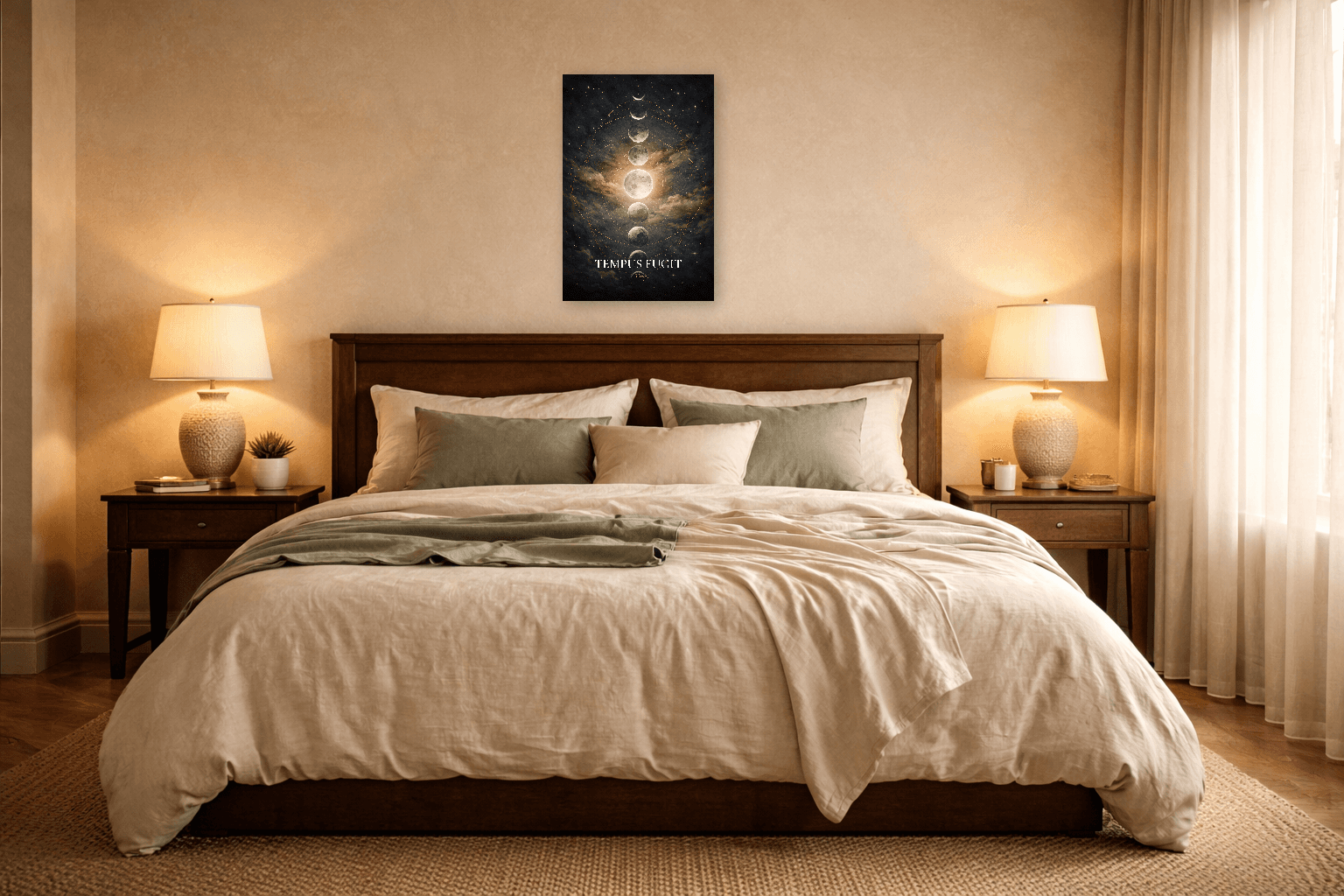 Tempus Fugit - Στωική Διαλογισμός για τον Χρόνο - Στωική Τέχνη Τοίχου - 5