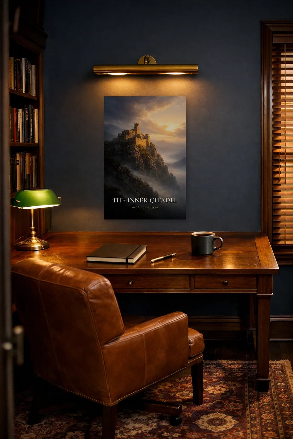 La Citadelle Intérieure - Art Stoïcien de Marcus Aurelius - Art Mural Stoïcien - Room Scene 5