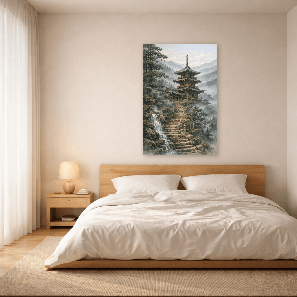 Stoic Hourglass - Impermanence & Mindful Time Art - Stoic Wall Art - Room Scene 5