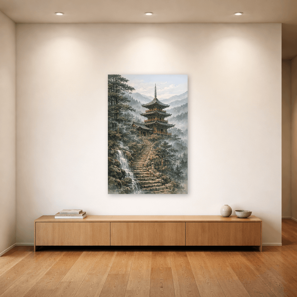 Stoic Hourglass - Impermanence & Mindful Time Art - Stoic Wall Art - Room Scene 6