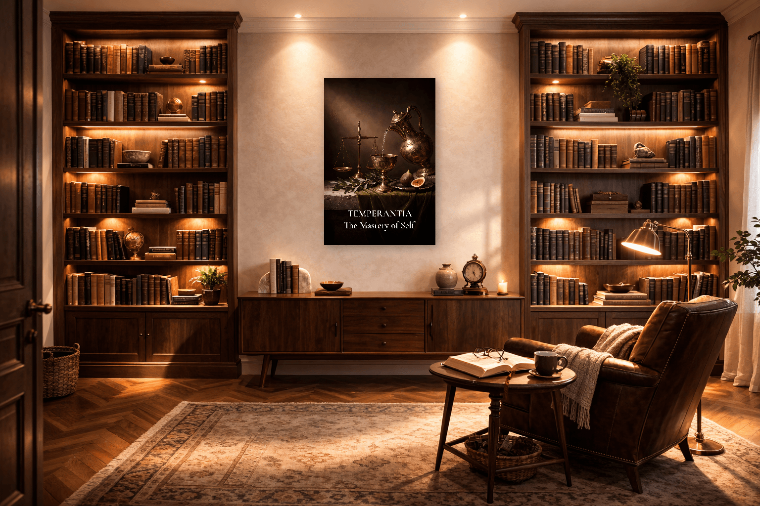 Temperança - Arte Filosófica Estoica da Virtude Cardinal - Arte de Parede Estoica - 6