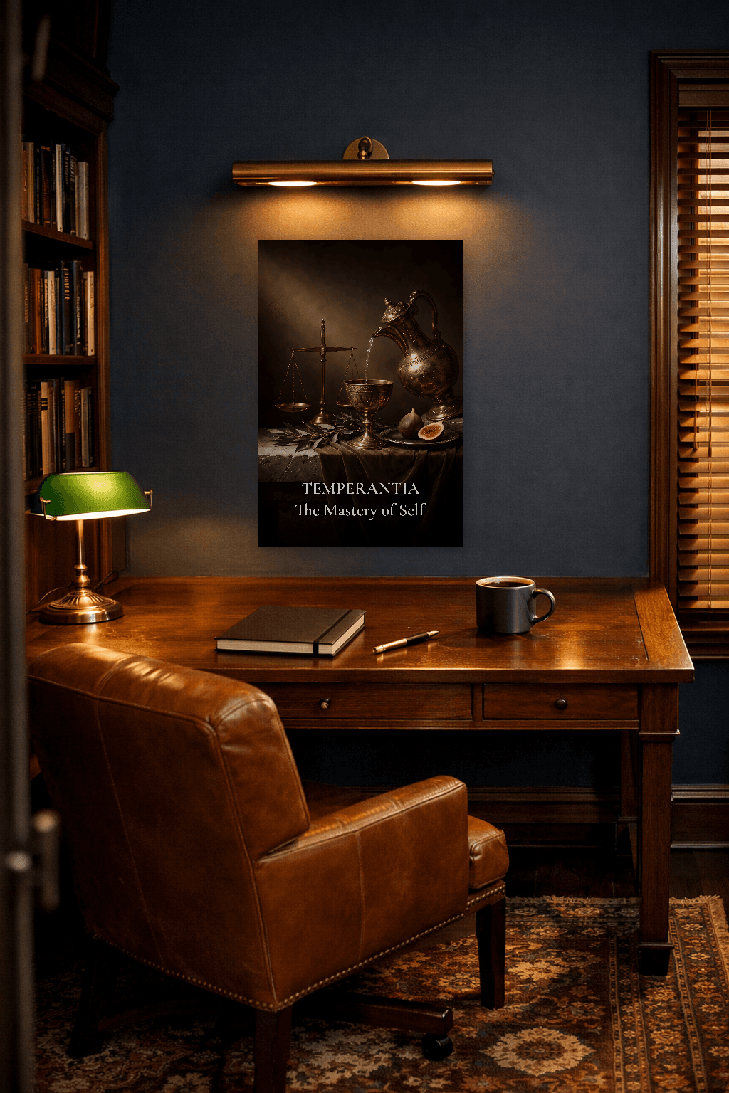 Temperança - Arte Filosófica Estoica da Virtude Cardinal - Arte de Parede Estoica - 2
