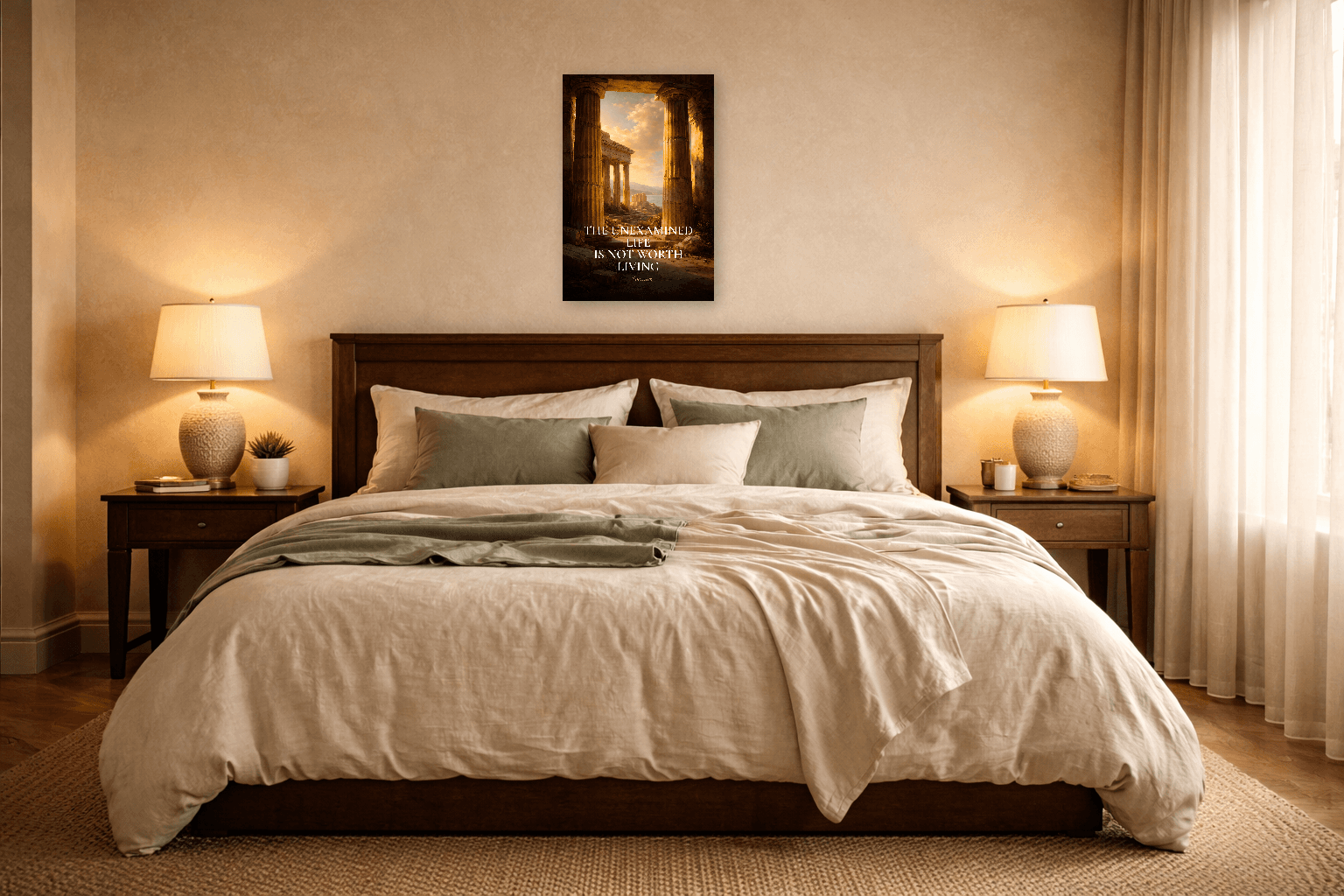 A meg nem vizsgált élet - Szókratész filozófia nyomat - Sztoikus fali művészet - 5