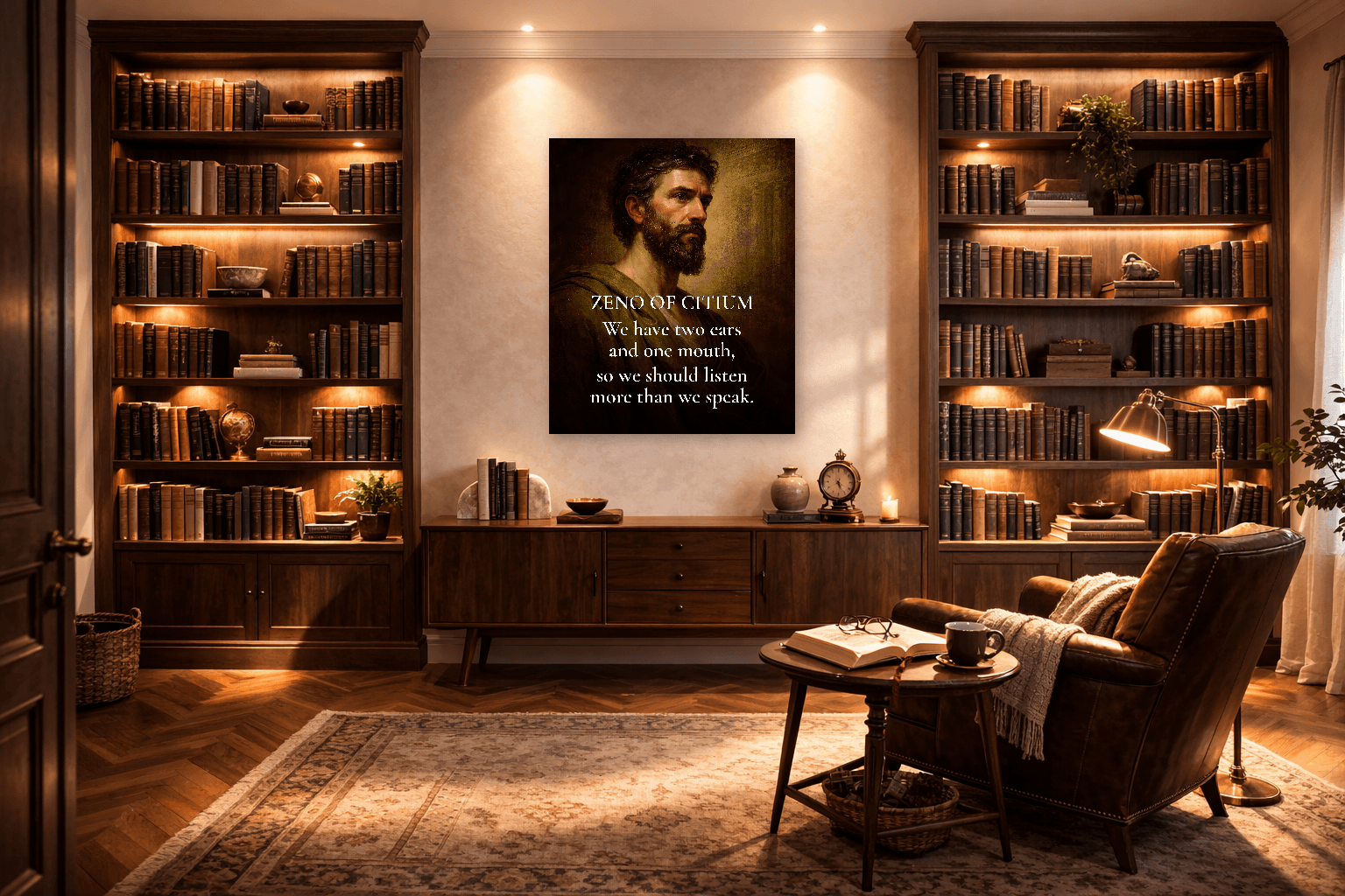 Zénón z Kitia - Zakladateľ stoicizmu Filozofická tlač - Stoická nástenná dekorácia - 6