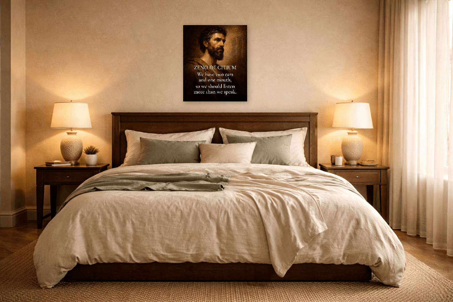 Zénón z Kitia - Zakladateľ stoicizmu Filozofická tlač - Stoická nástenná dekorácia - 5