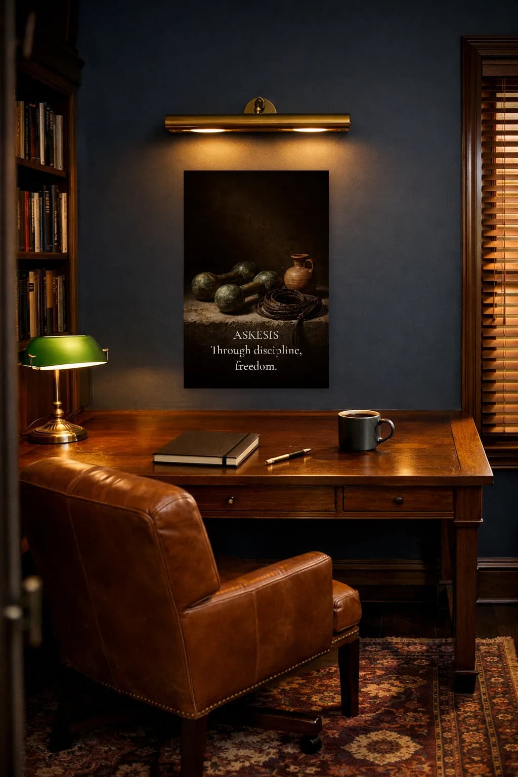 Askesis - Stoic Discipline & Practice Art Print - Stoic Wall Art - Room Scene 5