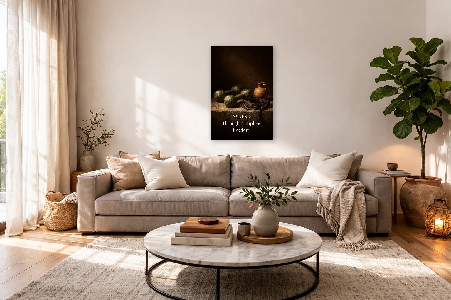 Askesis - Stoic Discipline & Practice Art Print - Stoic Wall Art - Room Scene 7