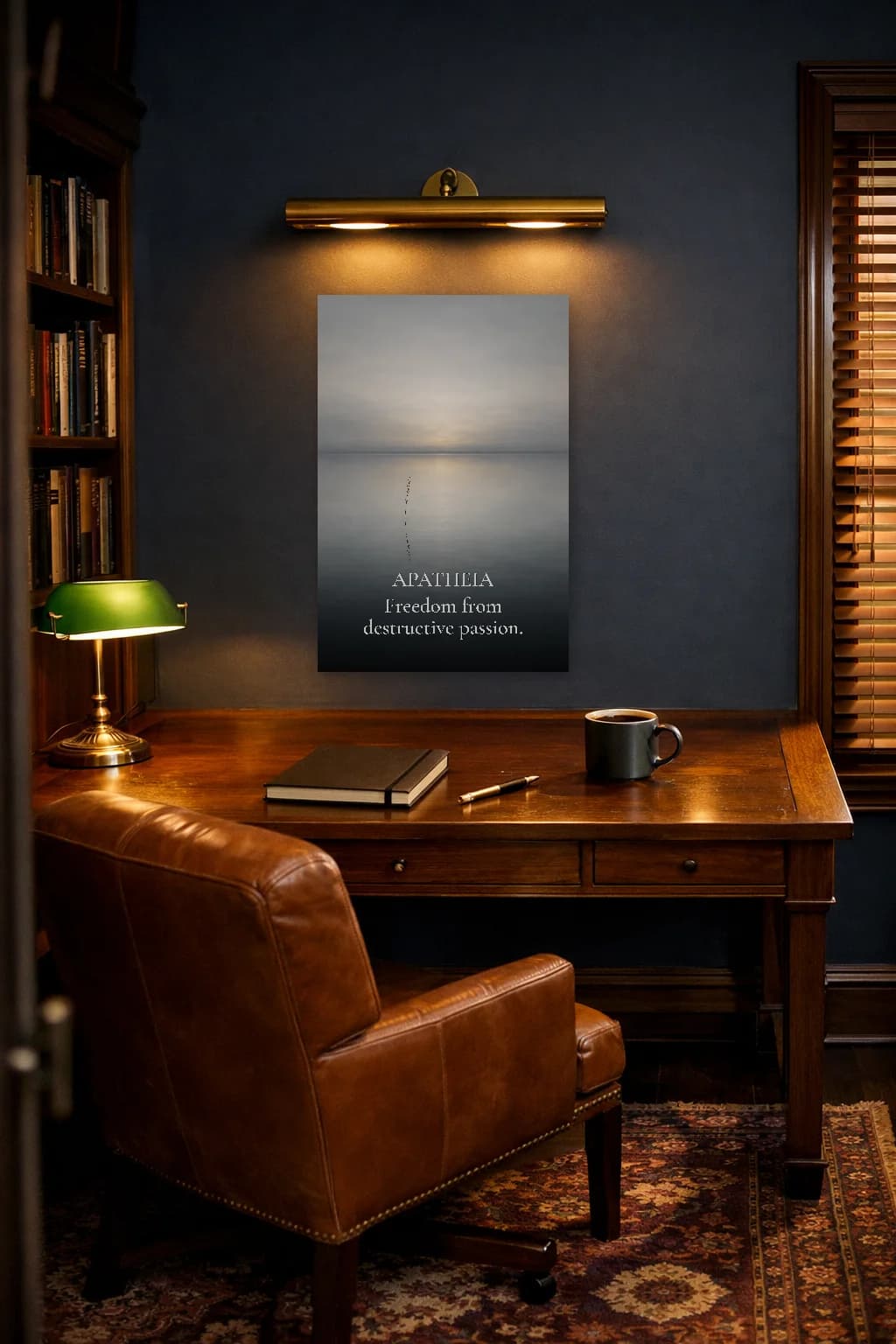 Apatheia - Freedom From Passion Stoic Art Print - Stoic Wall Art - Room Scene 5