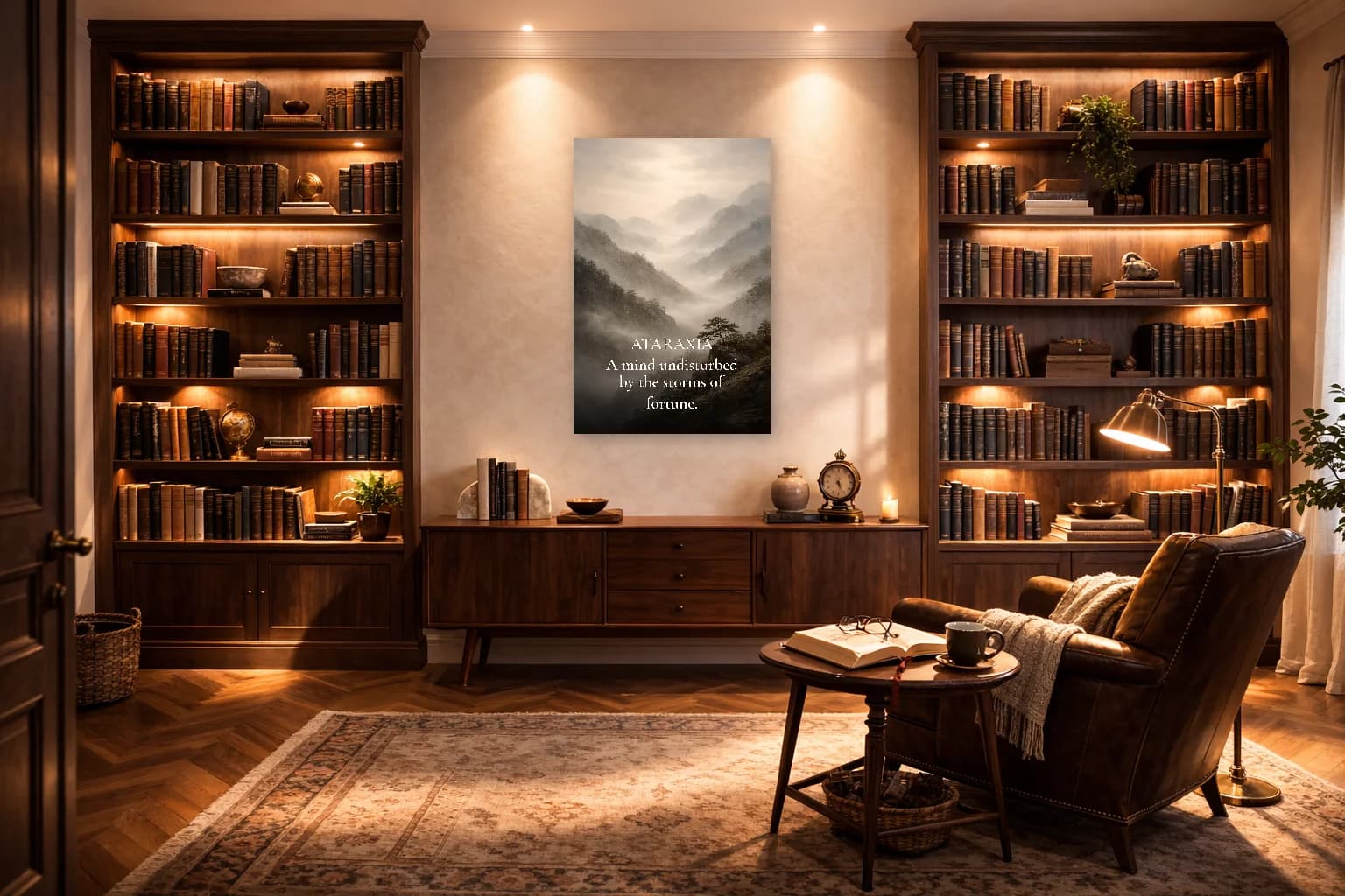 Ataraxia - Stoic Tranquility Philosophy Wall Art - Stoic Wall Art - Room Scene 3