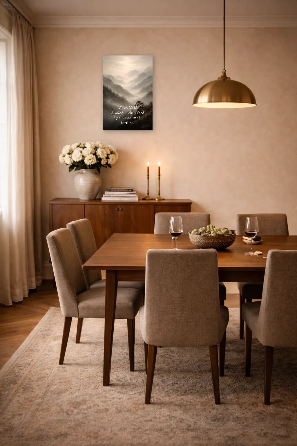 Ataraxia - Stoic Tranquility Philosophy Wall Art - Stoic Wall Art - Room Scene 4