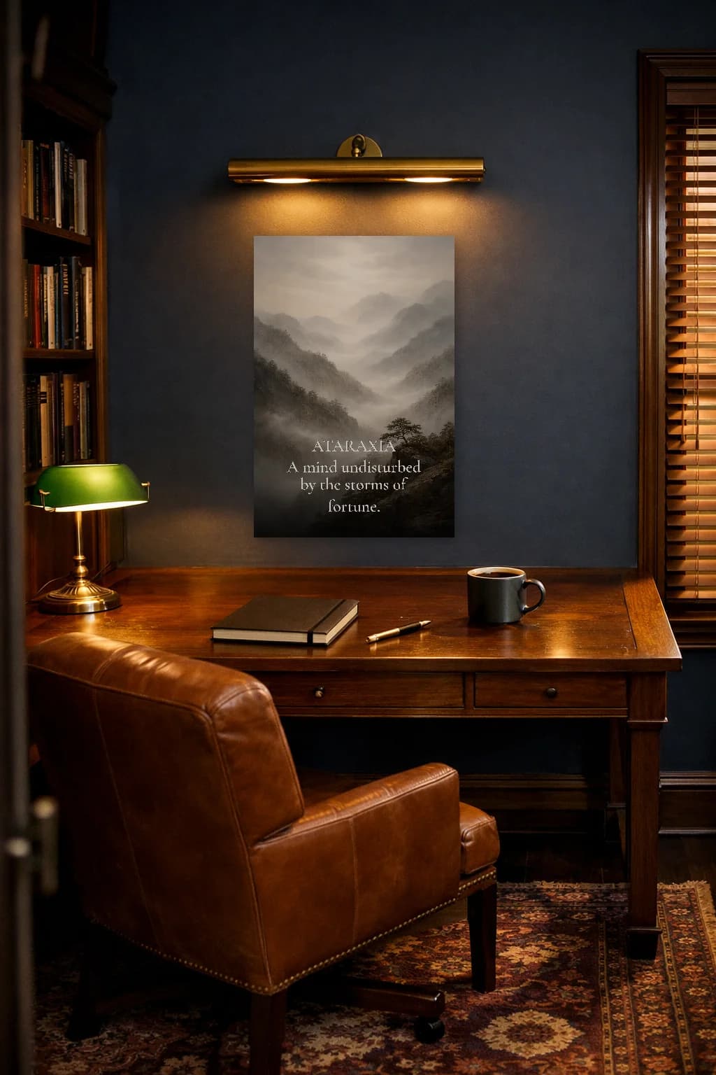 Ataraxia - Stoic Tranquility Philosophy Wall Art - Stoic Wall Art - Room Scene 5