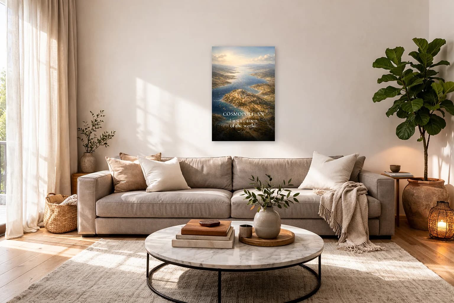 Cosmopolitanism - Citizen Of The World Stoic Print - Stoic Wall Art - Room Scene 7