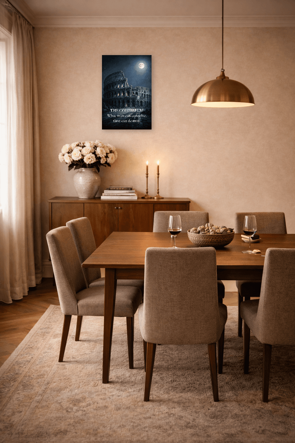 Koloseum při Měsíci - Věčné Řím Art - Stoická nástěnná umění - Room Scene 4