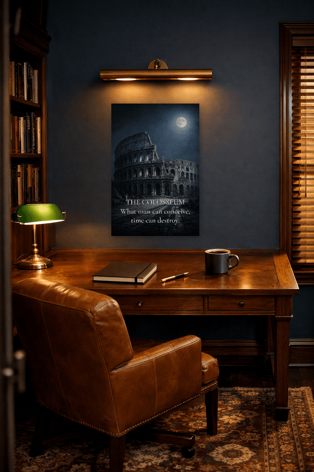 Koloseum při Měsíci - Věčné Řím Art - Stoická nástěnná umění - Room Scene 5