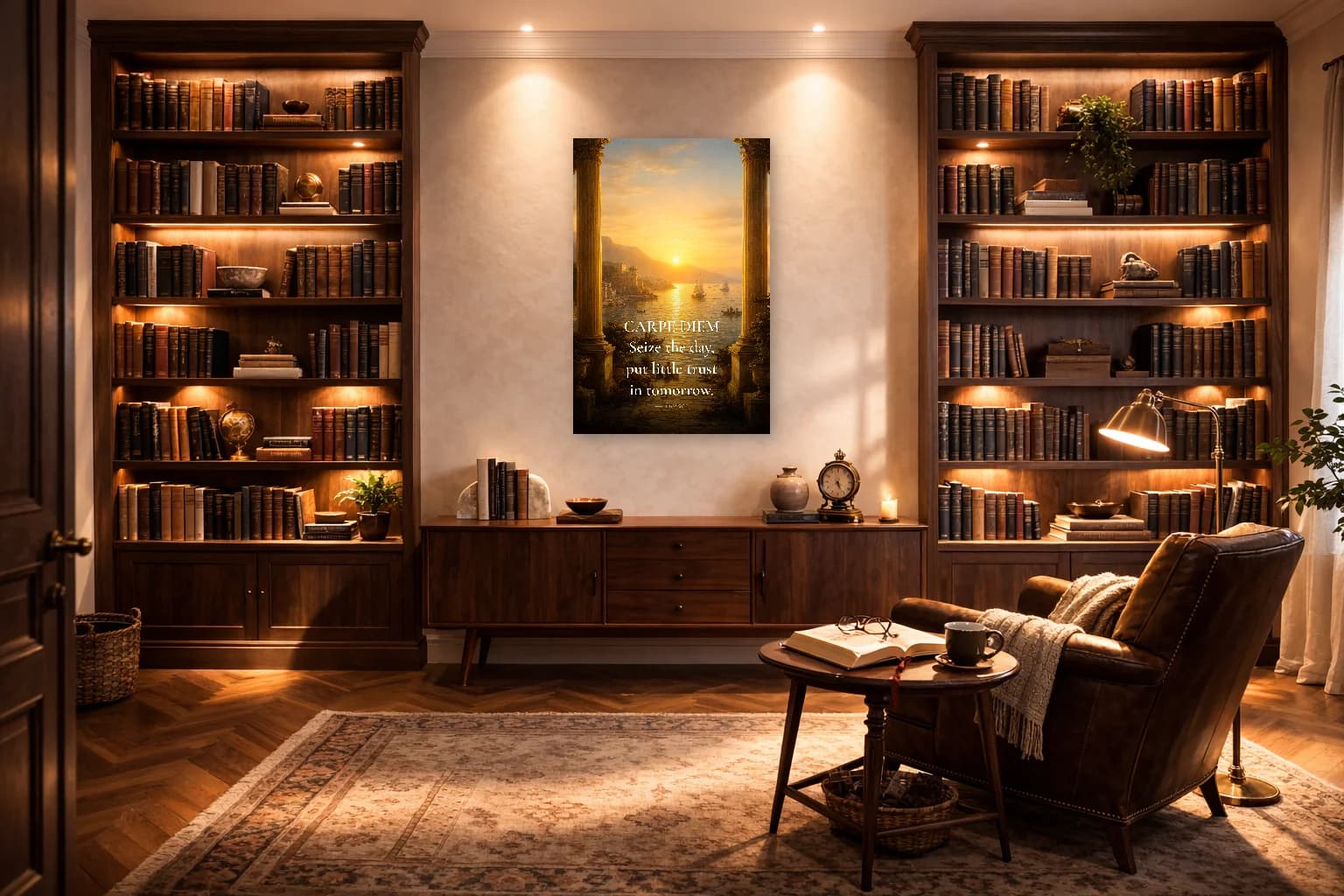 Carpe Diem - Seize The Day Philosophy Wall Art - Stoic Wall Art - Room Scene 3