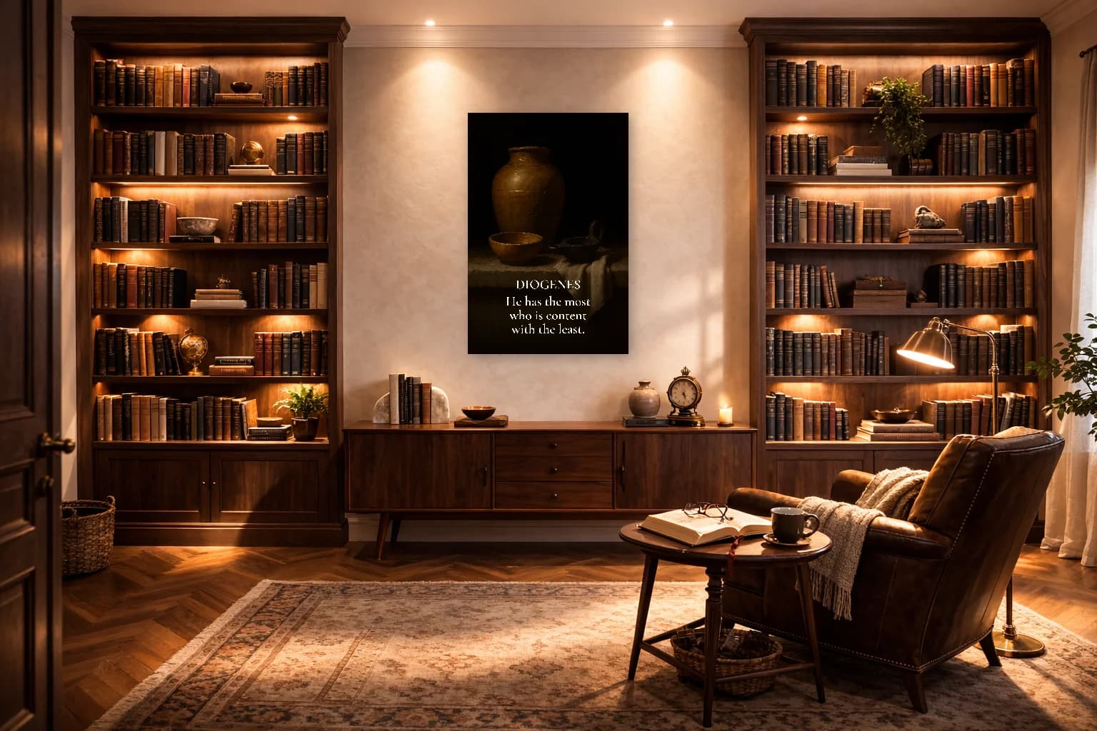 Diogenes the Cynic - Radical Simplicity Philosophy Print - Stoic Wall Art - Room Scene 3