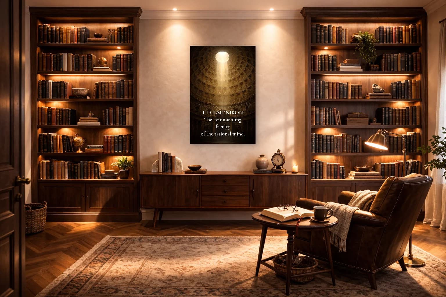 Hegemonikon - The Ruling Reason Stoic Art - Stoic Wall Art - Room Scene 3