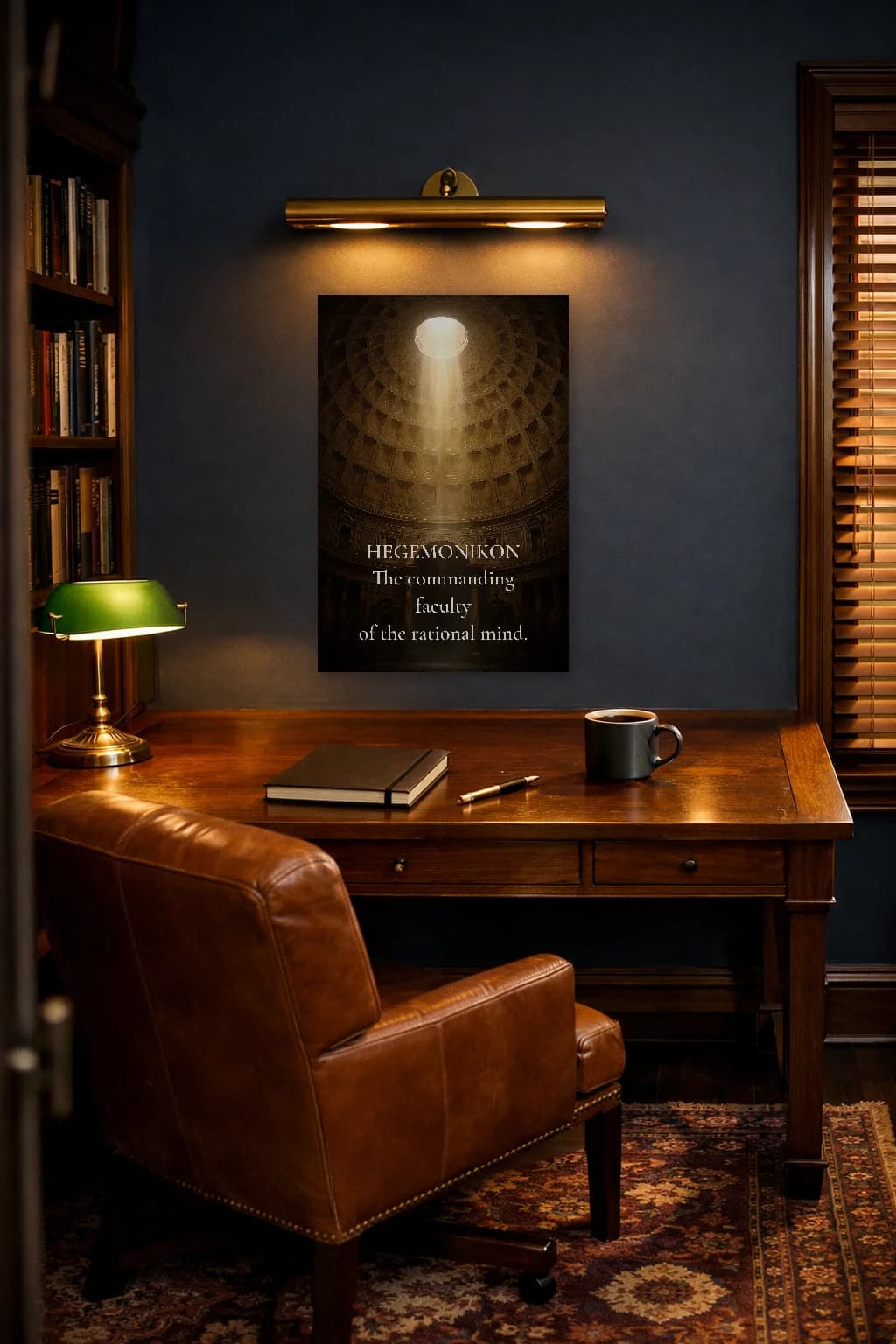 Hegemonikon - The Ruling Reason Stoic Art - Stoic Wall Art - Room Scene 5