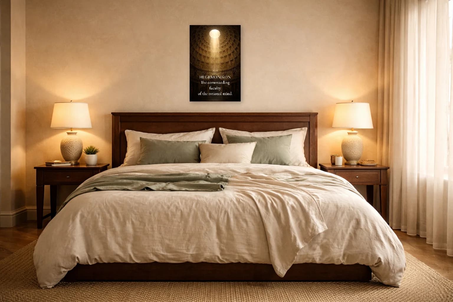 Hegemonikon - The Ruling Reason Stoic Art - Stoic Wall Art - Room Scene 6