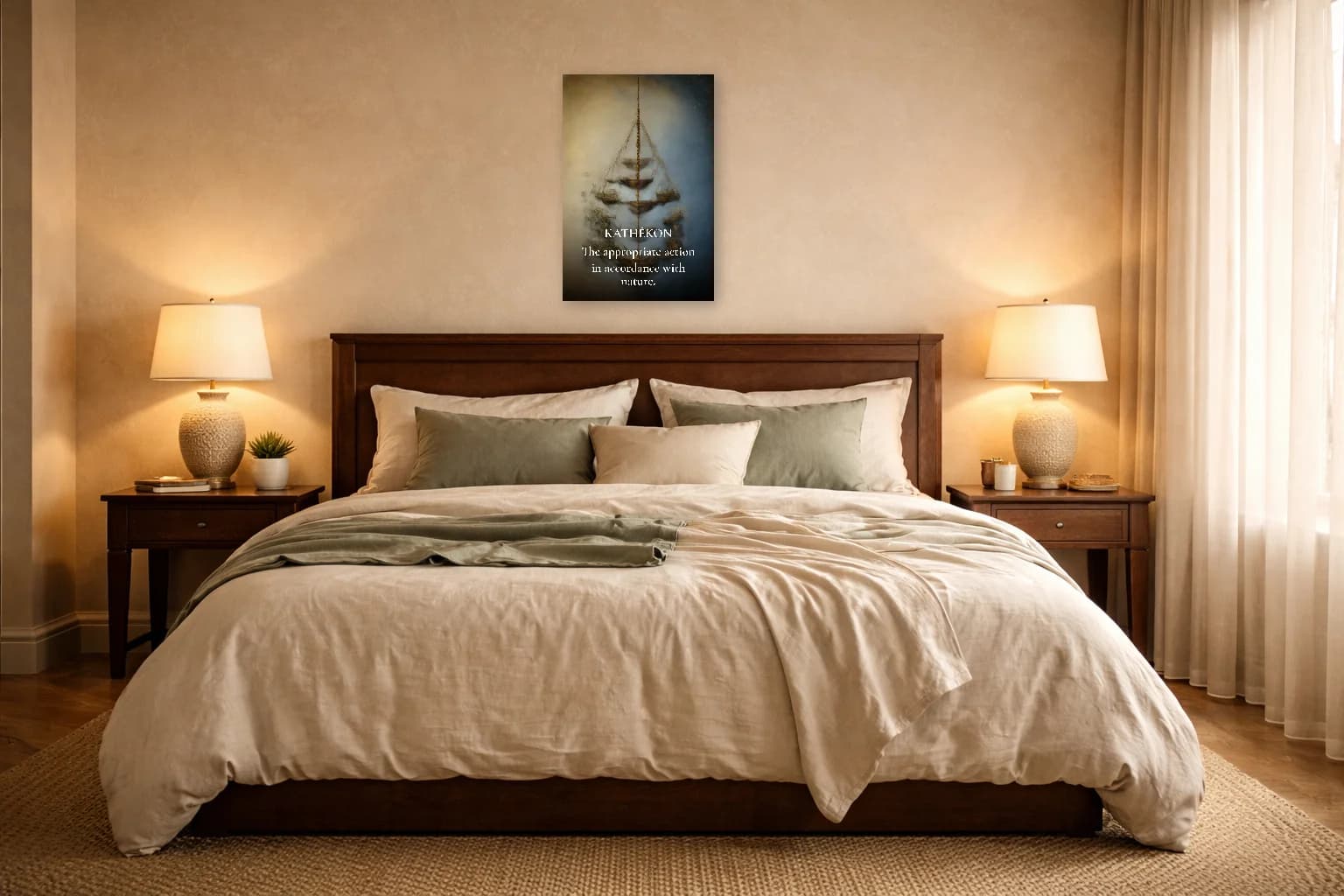 Kathêkon - Appropriate Action Stoic Philosophy Print - Stoic Wall Art - Room Scene 6