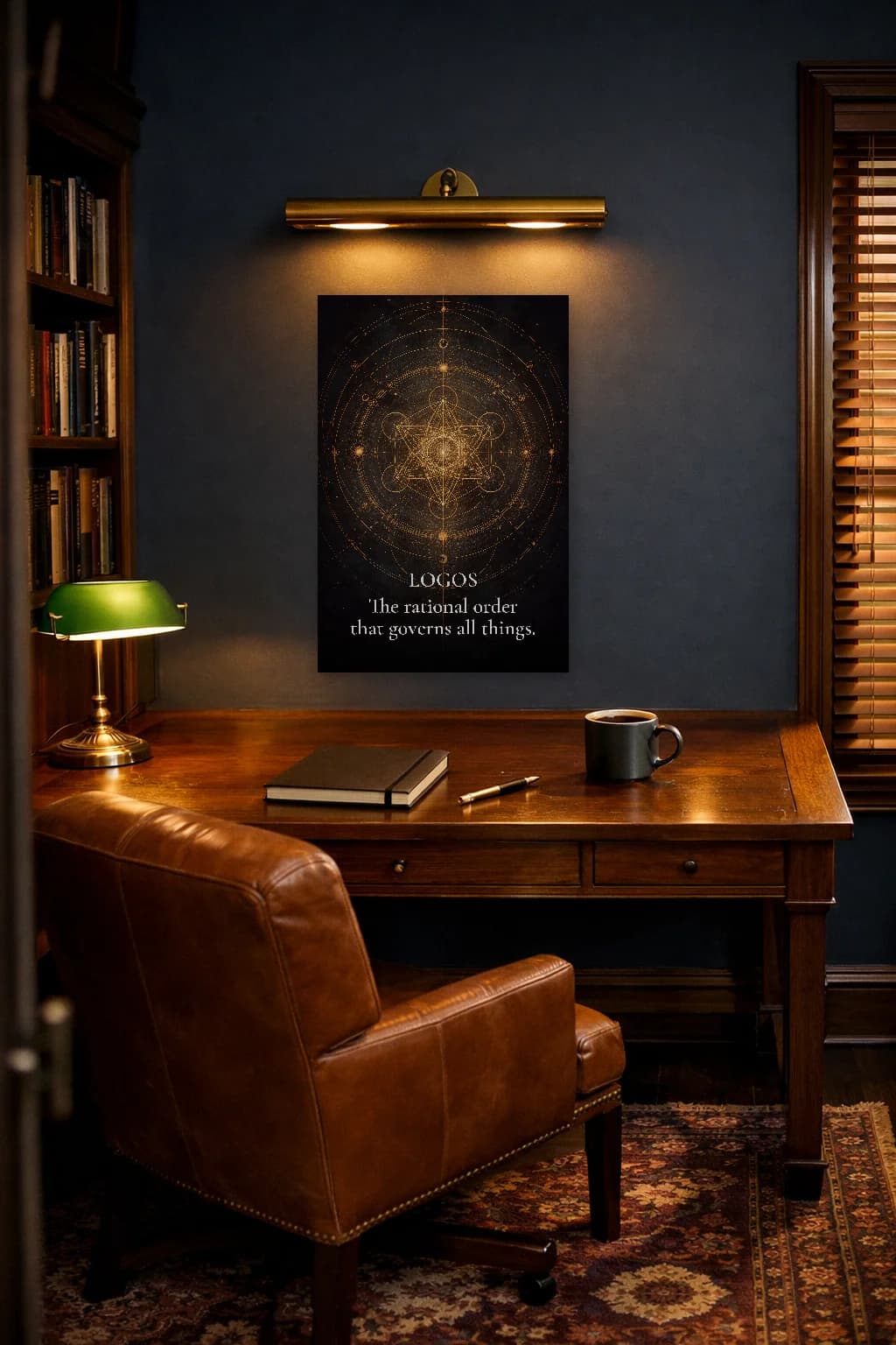 Logos - Universal Reason Stoic Philosophy Art - Stoic Wall Art - Room Scene 5