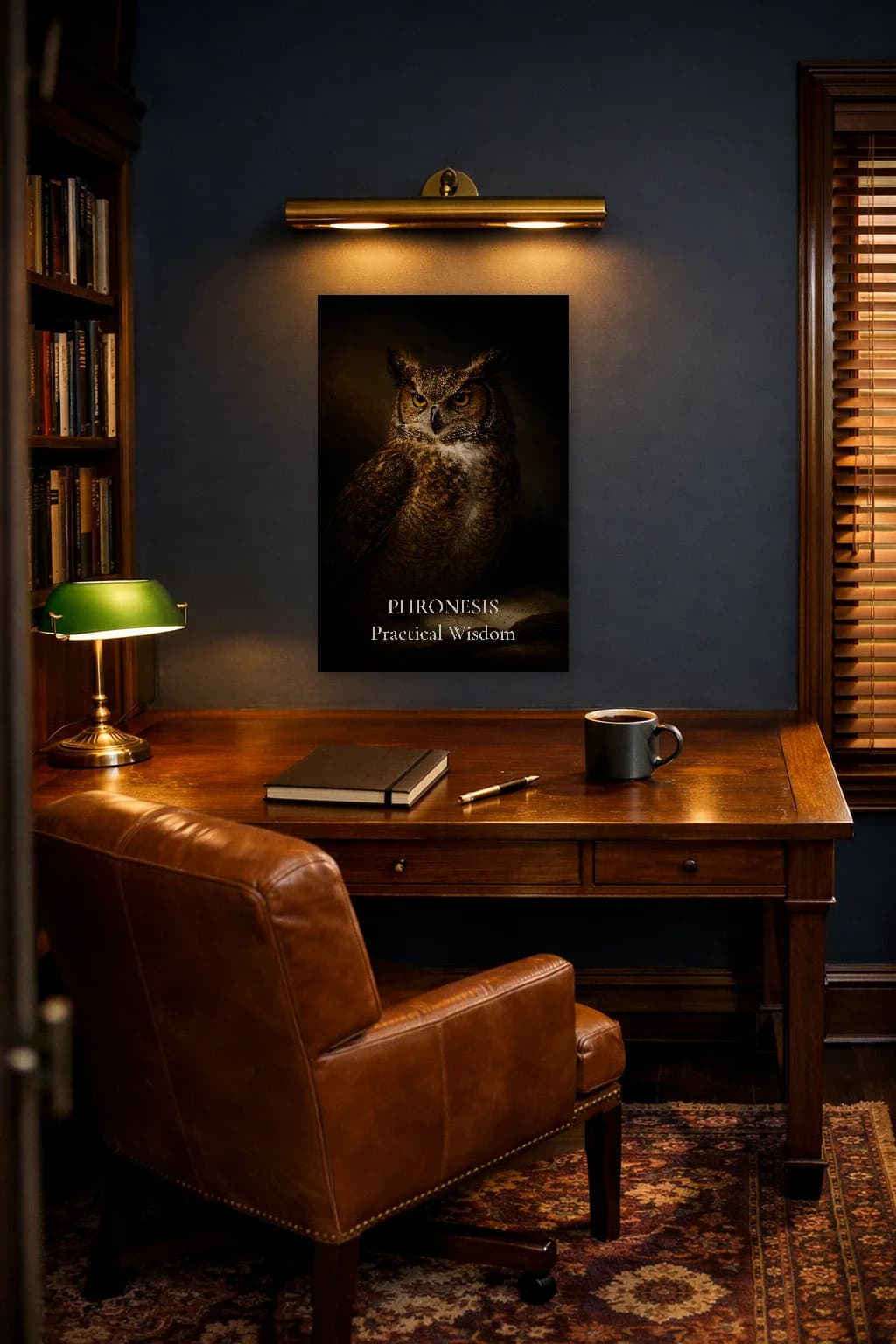 Phronesis - Practical Wisdom Philosophy Wall Art - Stoic Wall Art - Room Scene 5