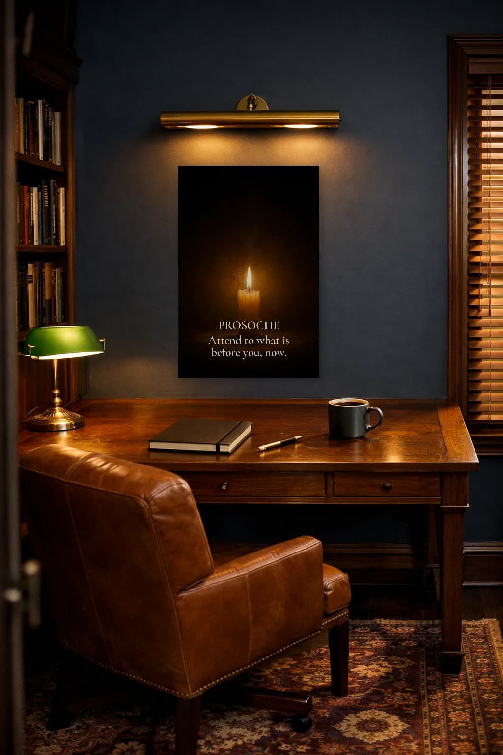 Prosoche - Stoic Attention & Mindfulness Art - Stoic Wall Art - Room Scene 5
