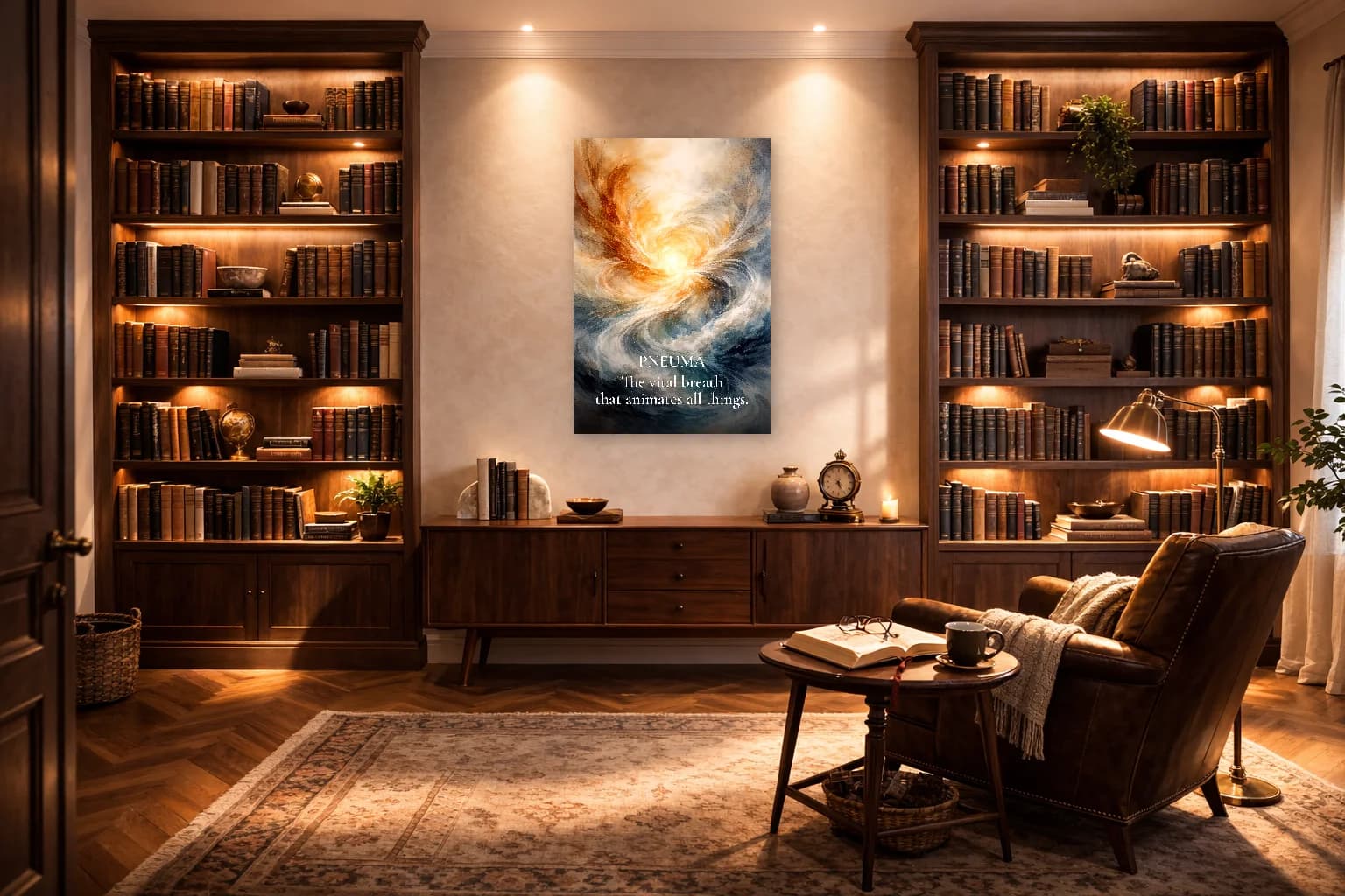 Pneuma - Vital Breath Stoic Philosophy Print - Stoic Wall Art - Room Scene 3