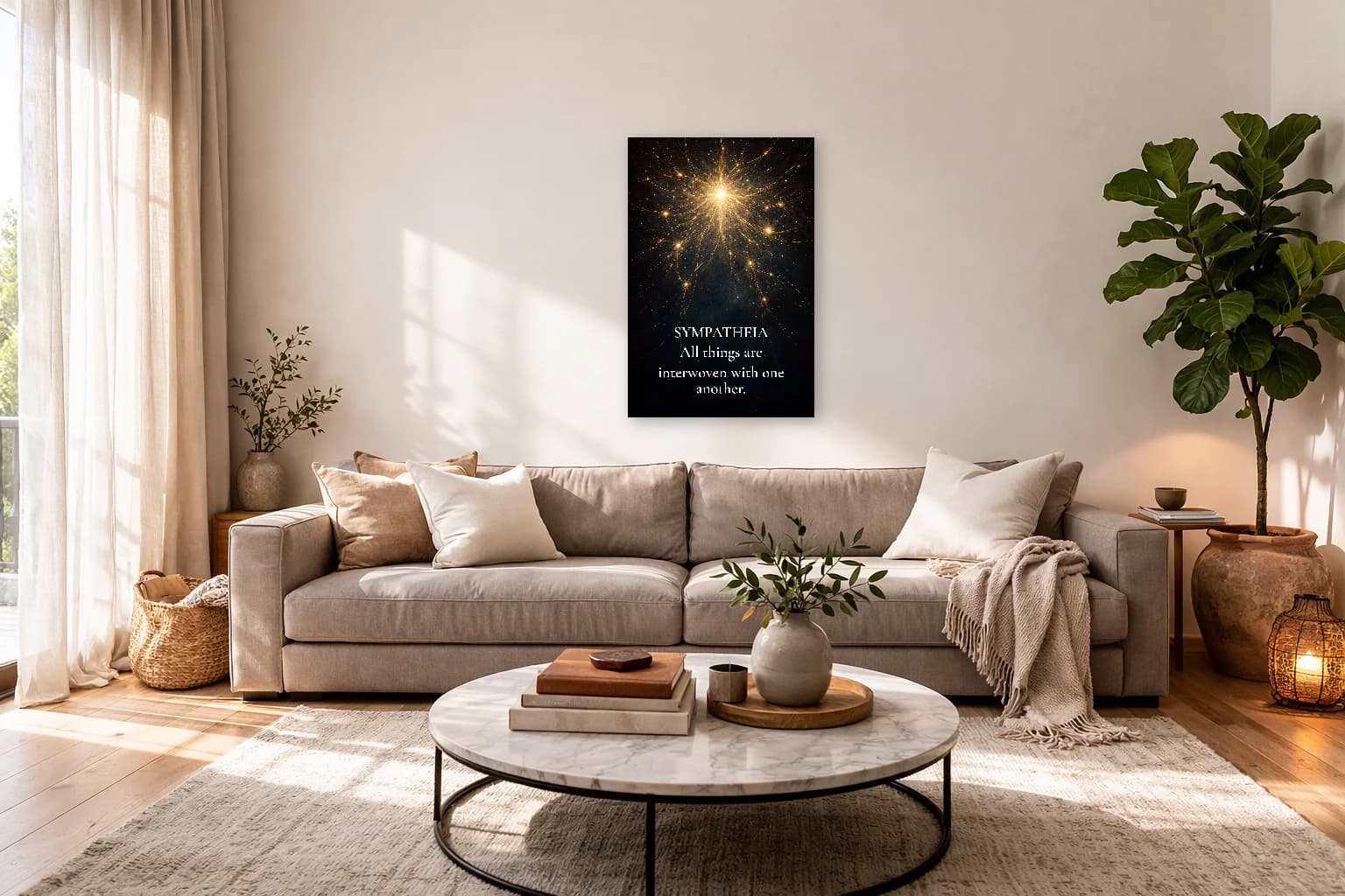 Sympatheia - Stoic Interconnectedness Philosophy Art - Stoic Wall Art - Room Scene 7