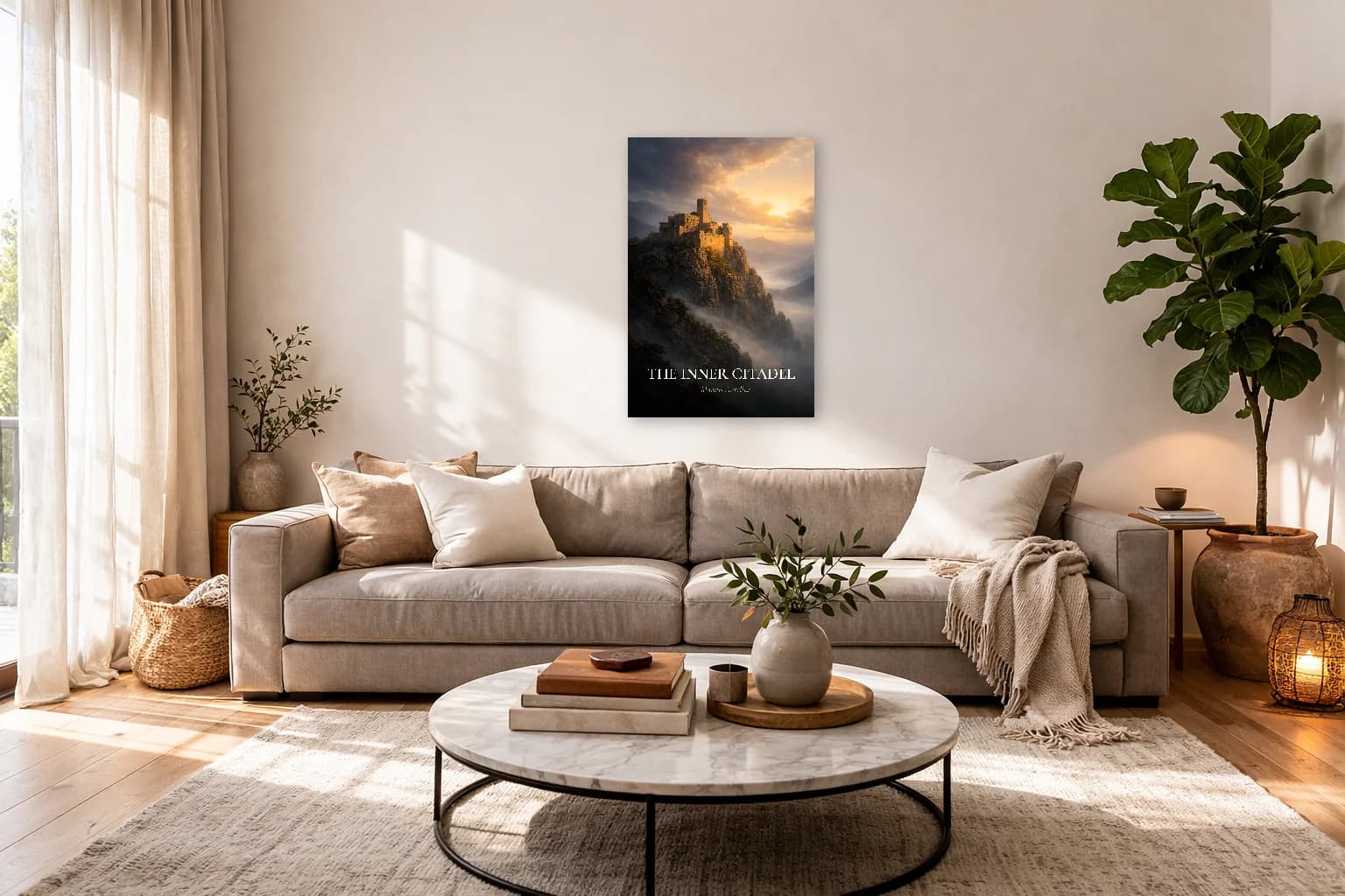 The Inner Citadel - Marcus Aurelius Stoic Art - Stoic Wall Art - Room Scene 7
