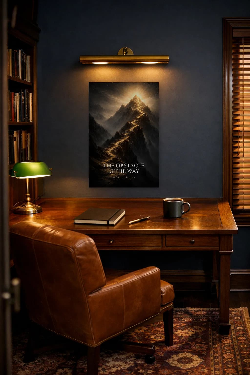 The Obstacle Is The Way - Stoic Strength Print - Stoic Wall Art - Room Scene 5