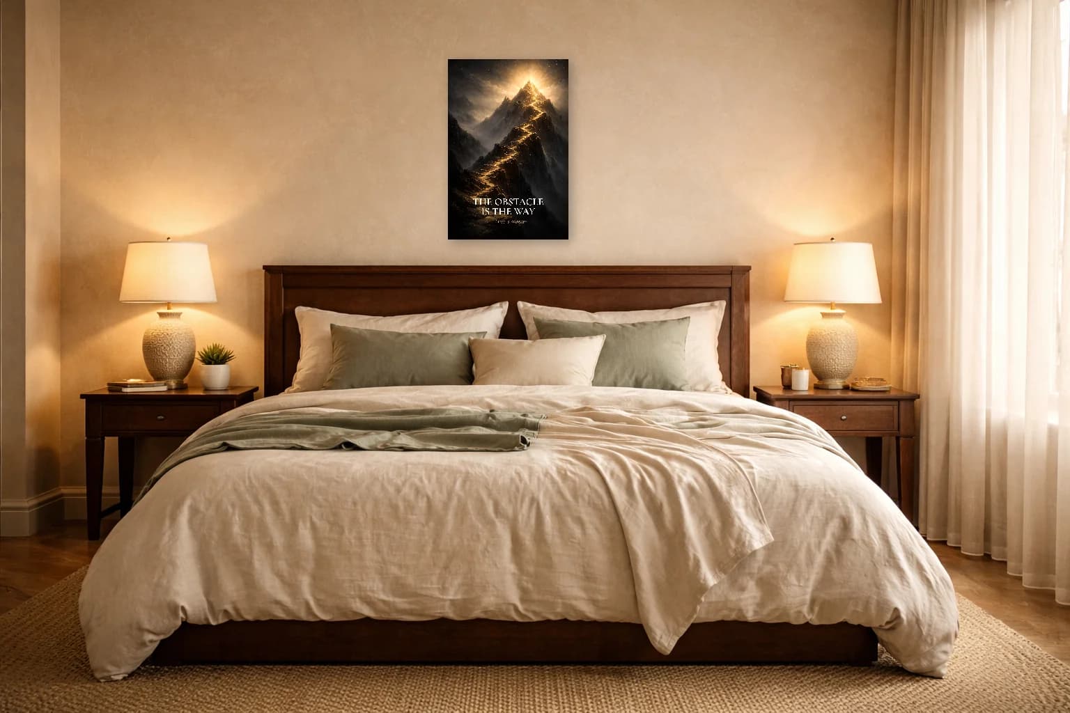 The Obstacle Is The Way - Stoic Strength Print - Stoic Wall Art - Room Scene 6