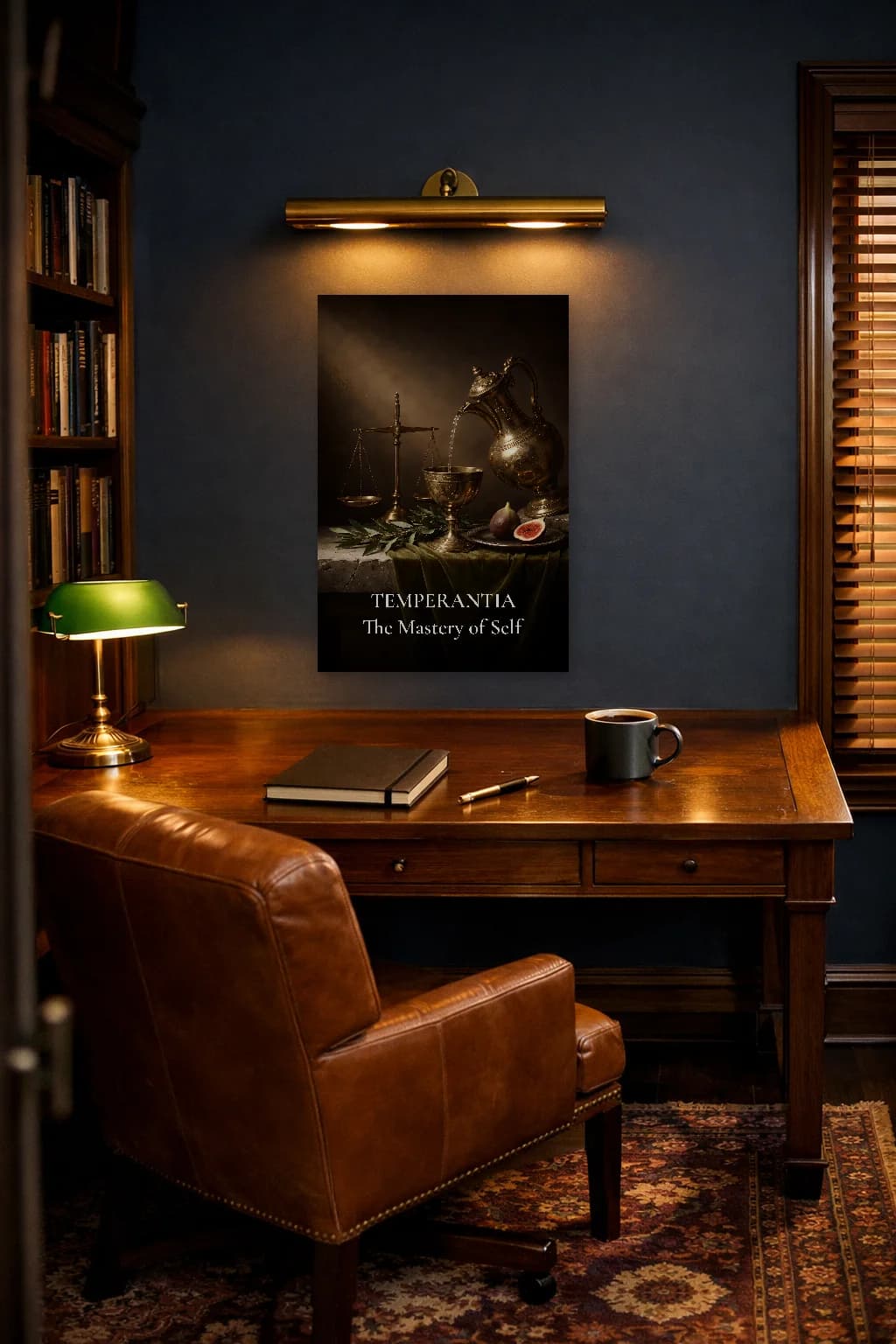 Temperance - Cardinal Virtue Stoic Philosophy Art - Stoic Wall Art - Room Scene 5