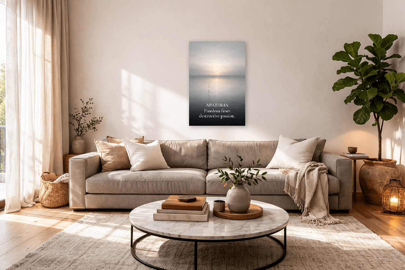 Apatheia - Libertatea de Pasiune Artă Stoică - Artă de Perete Stoică - view 3