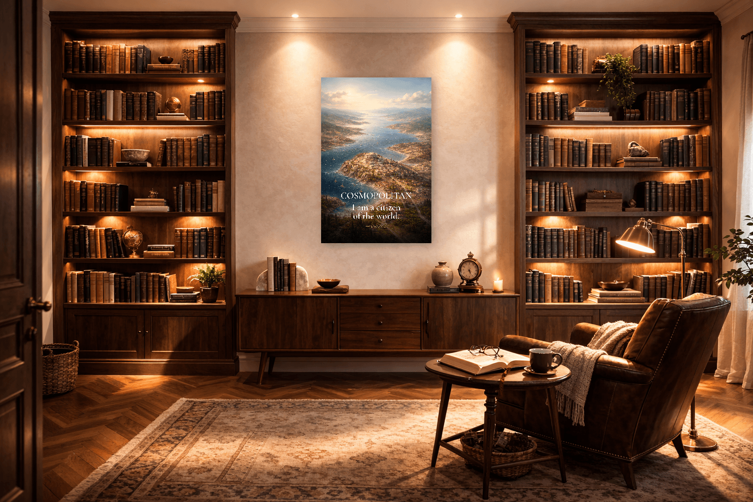 Κοσμοπολιτισμός - Πολίτης Του Κόσμου Στωική Εκτύπωση - Στωική Τέχνη Τοίχου - view 6