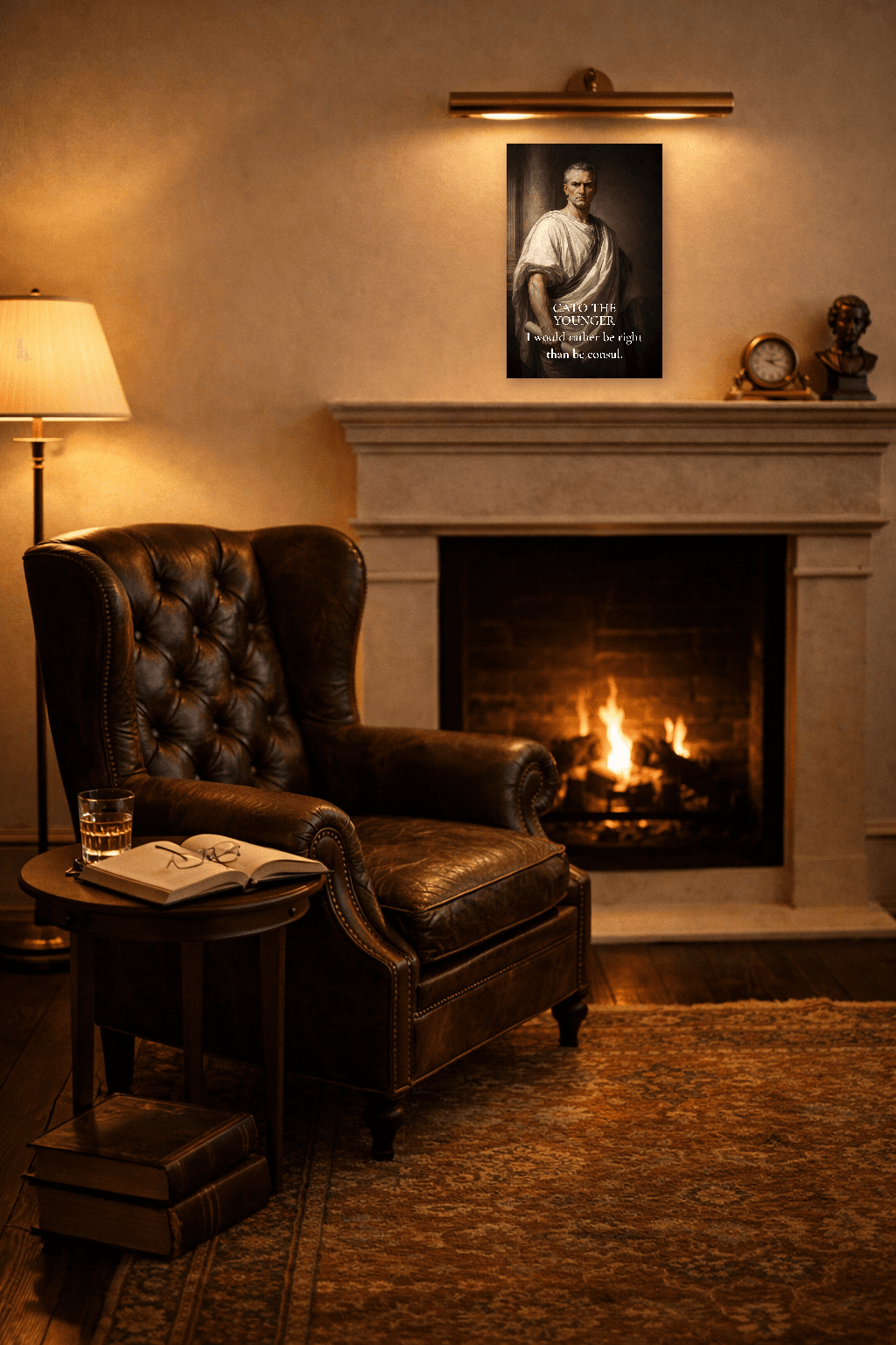 Cato, o Jovem - Desafio & Princípio Arte Estoica - Arte de Parede Estoica - view 4