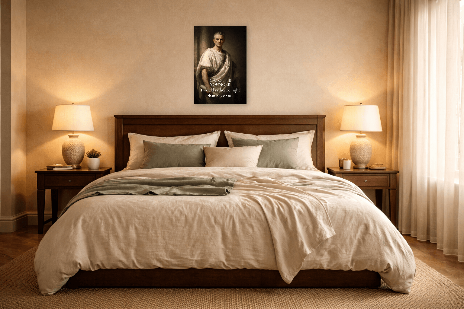 Cato, o Jovem - Desafio & Princípio Arte Estoica - Arte de Parede Estoica - view 5