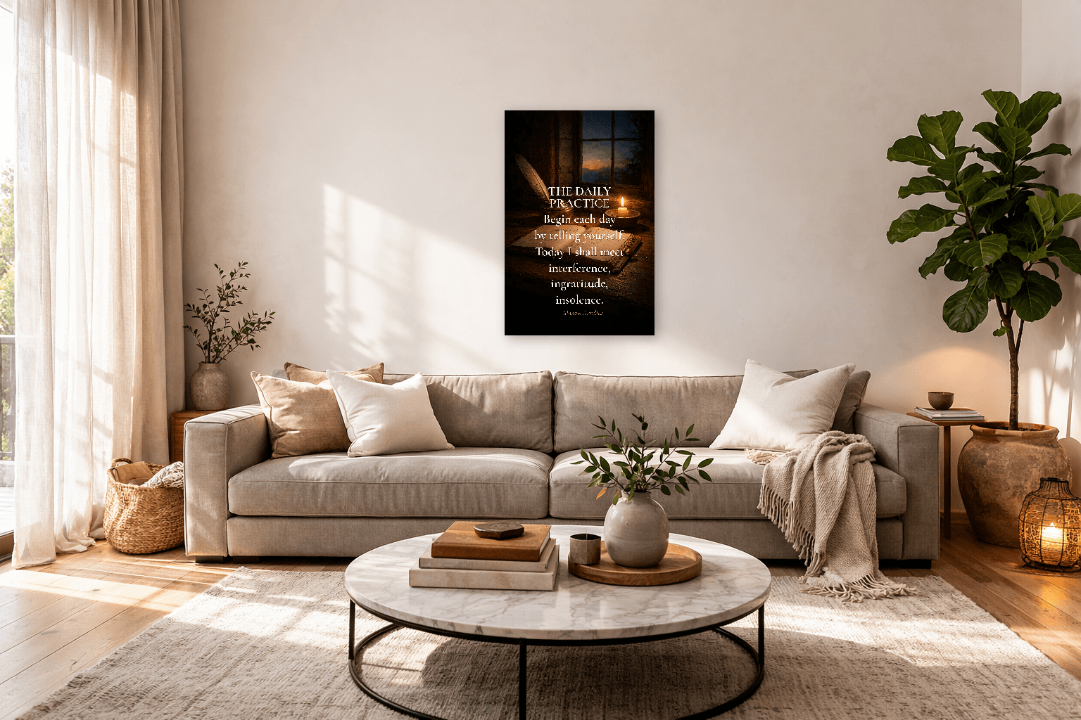 Practica Stoică Zilnică - Meditație de Dimineață Artă de Perete - Artă de Perete Stoică - view 3