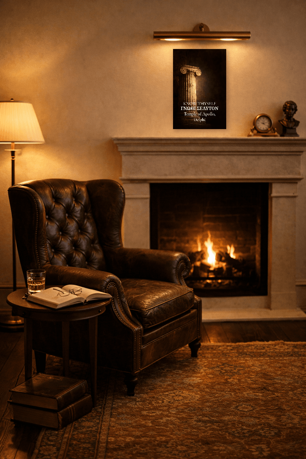 Conhece-te a Ti Mesmo - Gnothi Seauton - Arte da Filosofia Grega Antiga - Arte de Parede Estoica - view 4