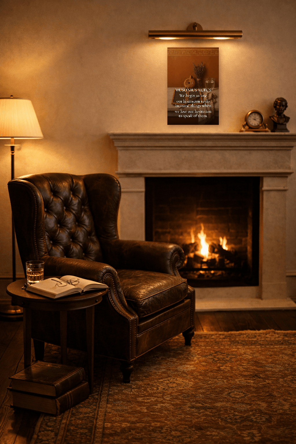 Musonius Rufus - Arta Filosofică a lui Socrate Roman - Artă de Perete Stoică - view 4