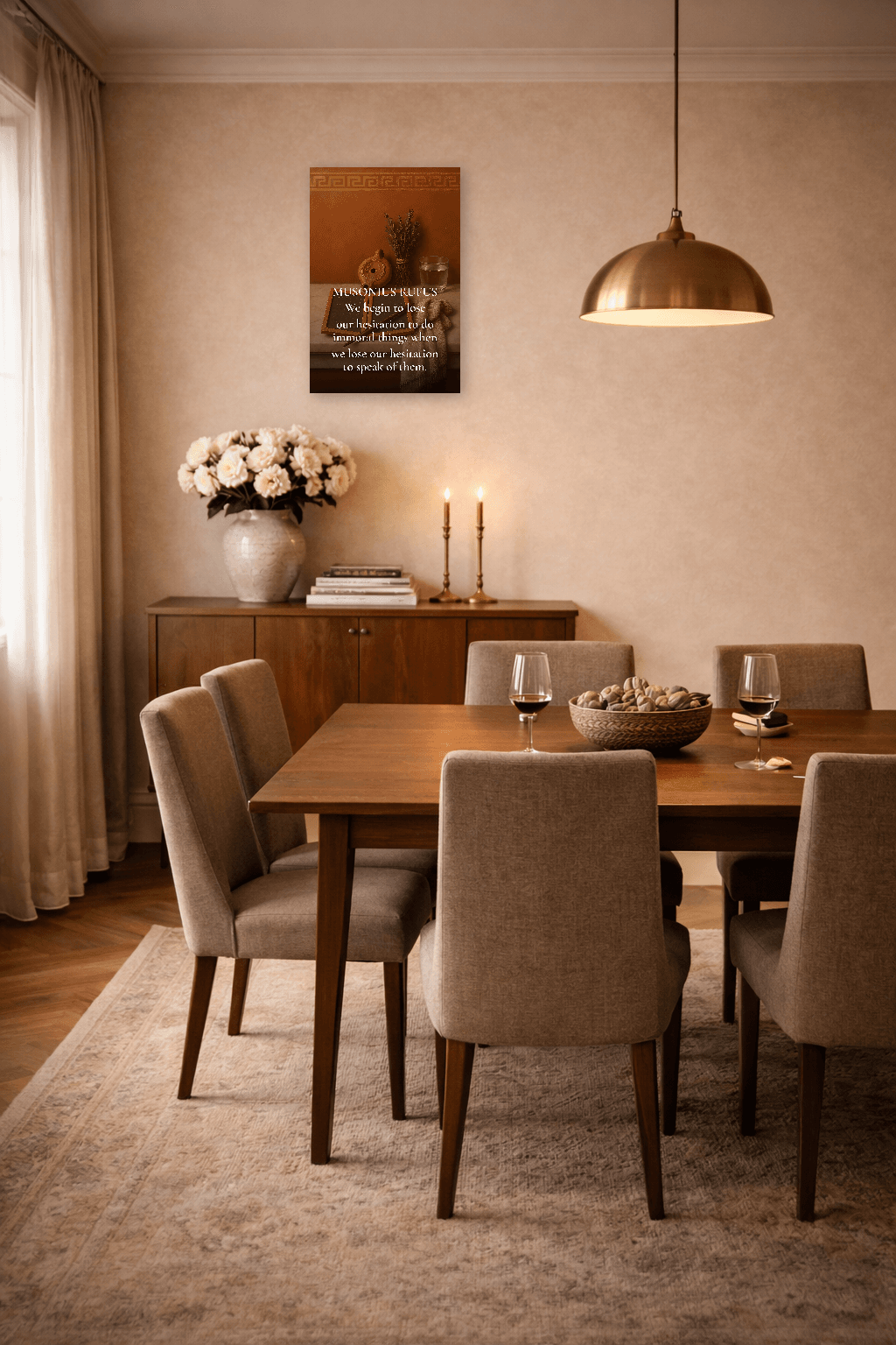 Musonius Rufus - Arta Filosofică a lui Socrate Roman - Artă de Perete Stoică - view 7