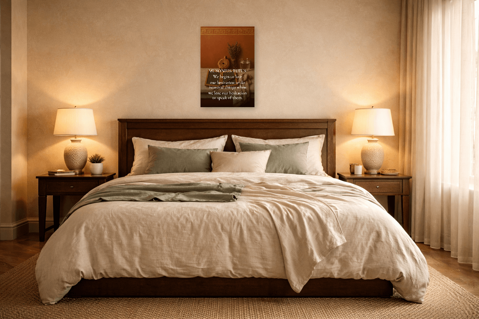 Musonius Rufus - Arta Filosofică a lui Socrate Roman - Artă de Perete Stoică - view 5