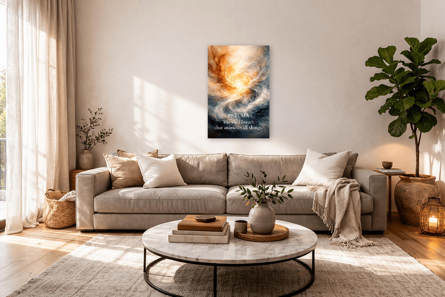 Pneuma - Sopro Vital Impressão de Filosofia Estoica - Arte de Parede Estoica - view 3