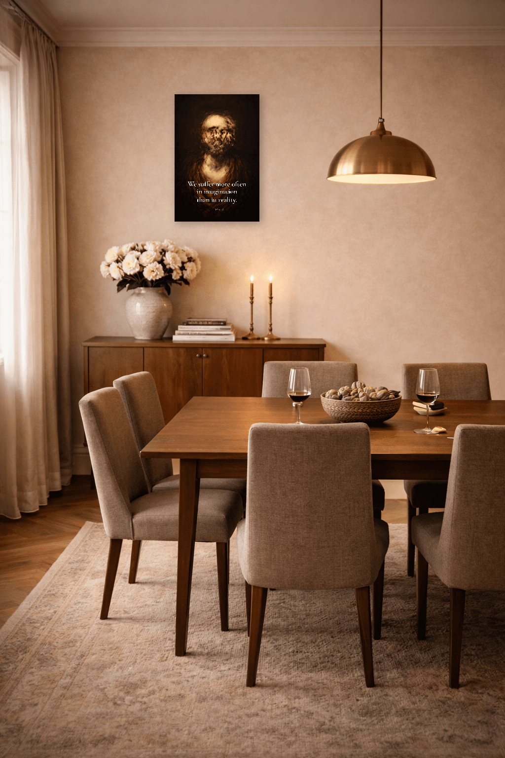 Seneca - Suferim Mai Mult În Imaginație - Print Filosofie Stoică - Artă de Perete Stoică - view 7