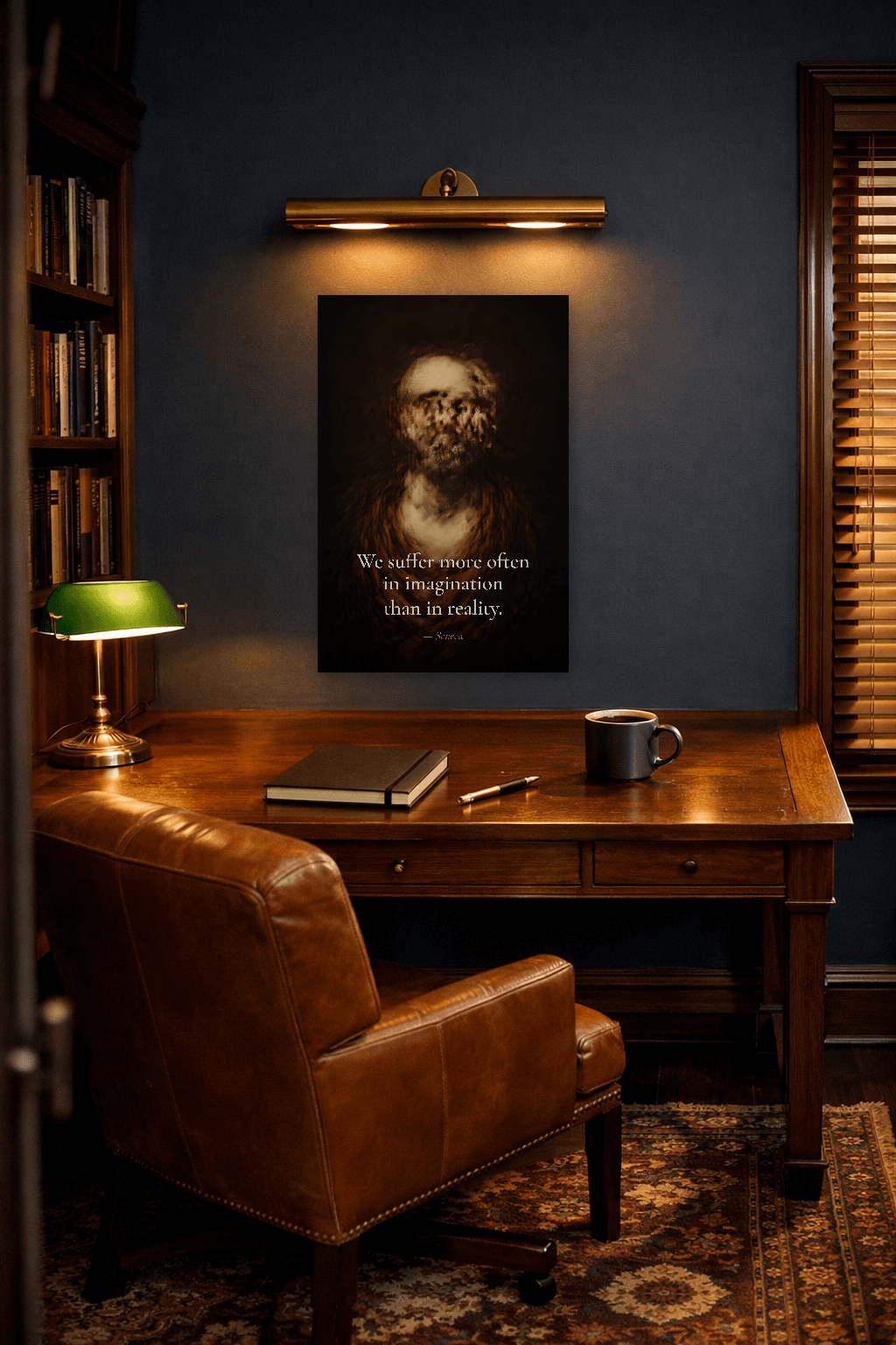 Seneca - Suferim Mai Mult În Imaginație - Print Filosofie Stoică - Artă de Perete Stoică - view 2