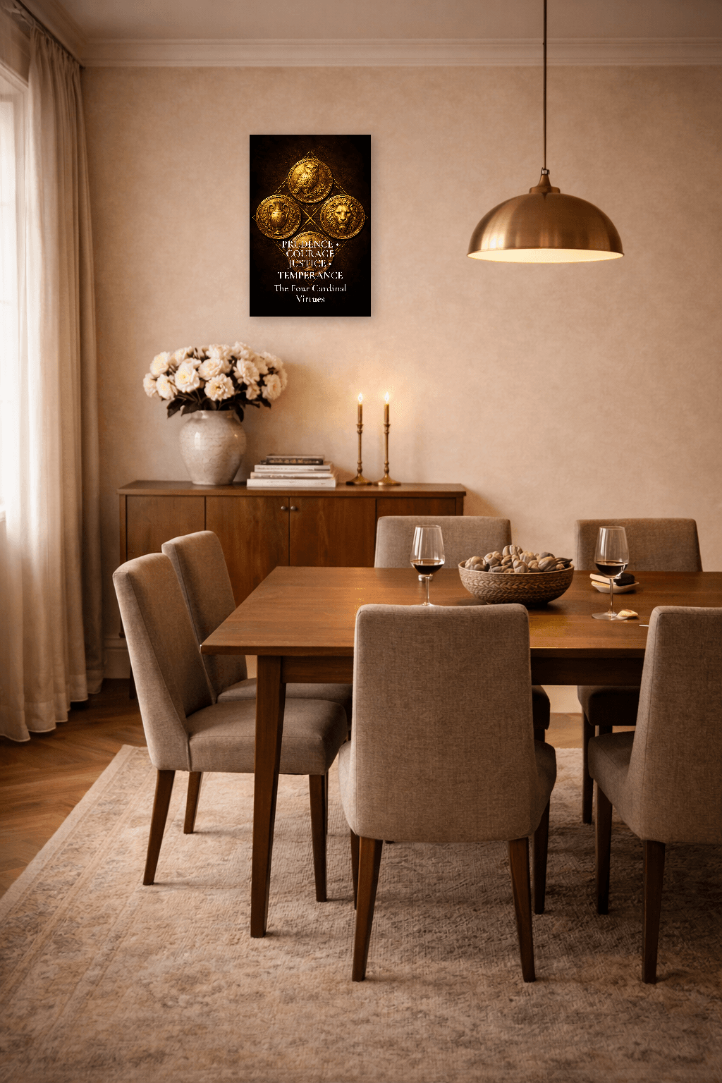 As Quatro Virtudes Cardinais - Arte da Filosofia Estoica - Arte de Parede Estoica - view 7