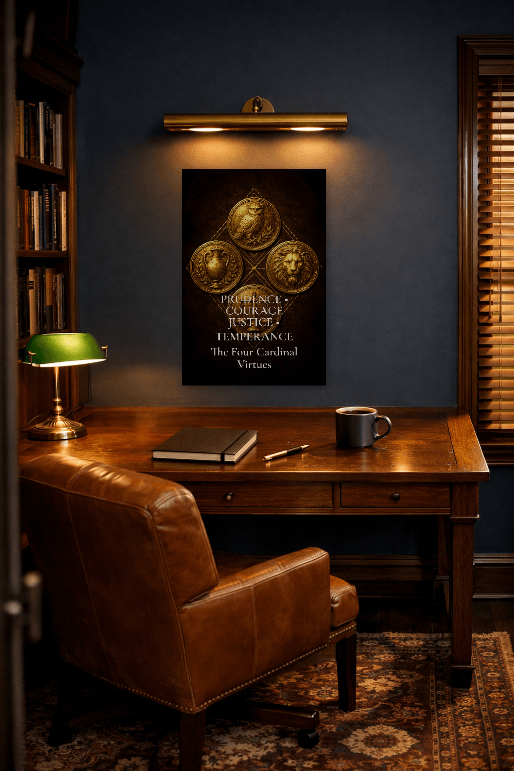 As Quatro Virtudes Cardinais - Arte da Filosofia Estoica - Arte de Parede Estoica - view 2