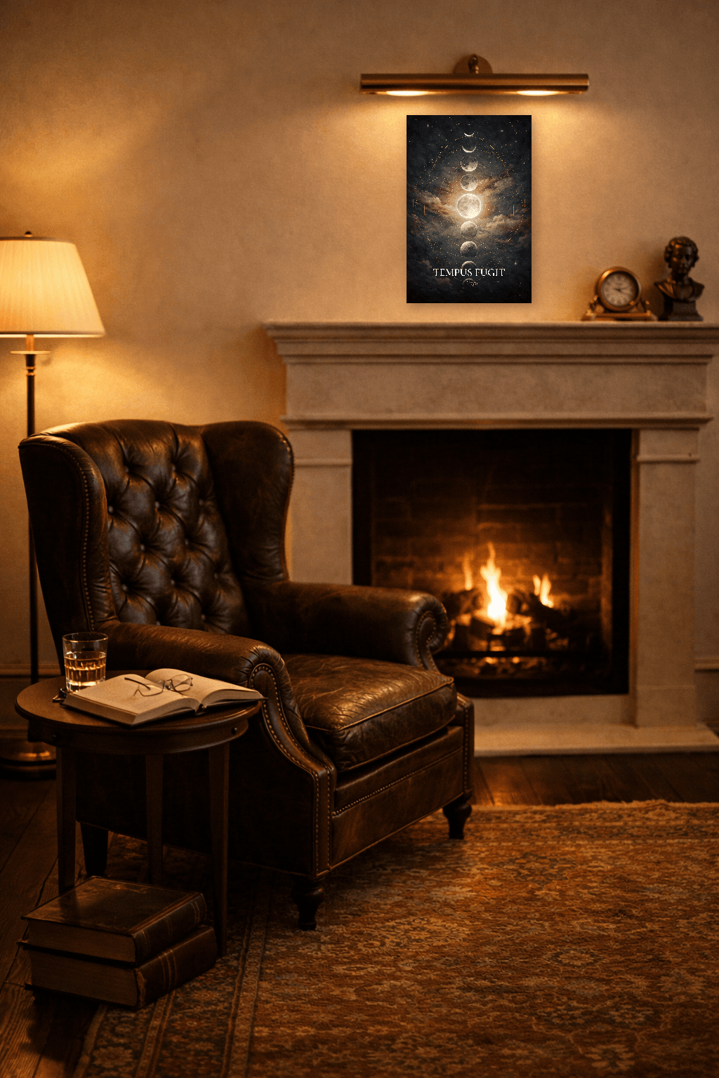 Tempus Fugit - Στωική Διαλογισμός για τον Χρόνο - Στωική Τέχνη Τοίχου - view 4